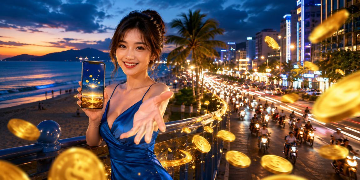 Khách hàng sử dụng ứng dụng di động 368379 tại bãi biển Đà Nẵng