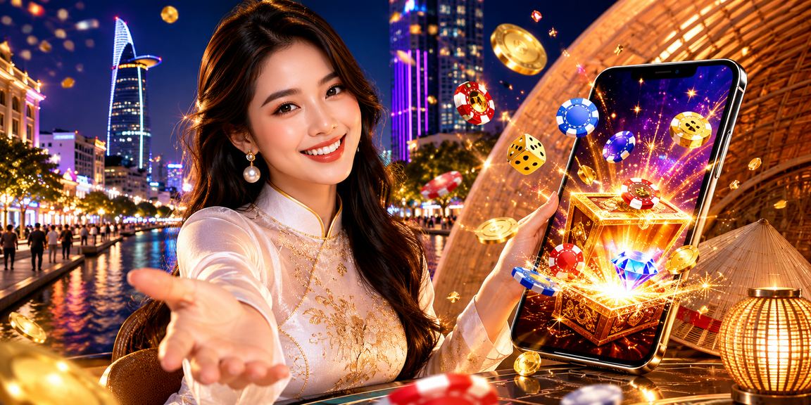 Cảnh phố thị TP. Hồ Chí Minh với nón lá – hình ảnh gợi lên người dùng VIP theo dõi thể thao qua điện thoại